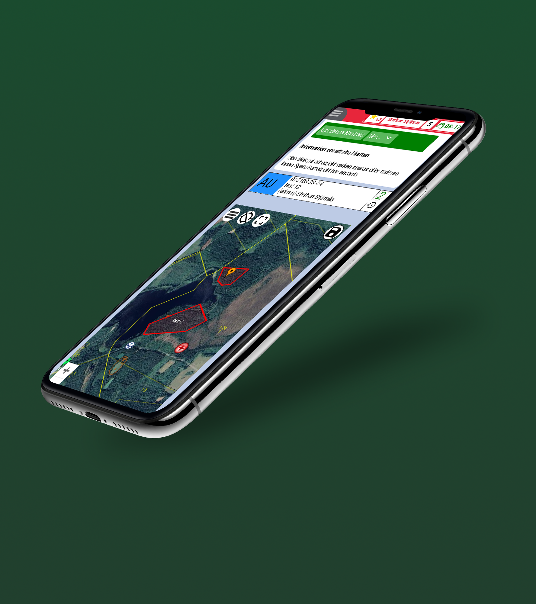 Skärmbild från Skog 24/7